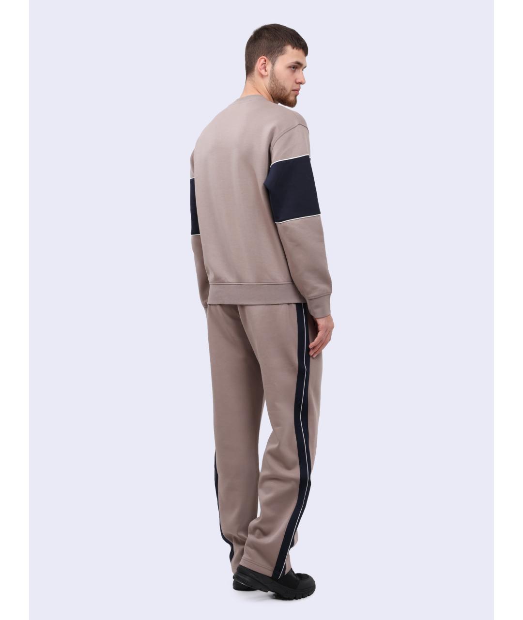 ARMANI EXCHANGE Коричневые хлопковые повседневные брюки, фото 5