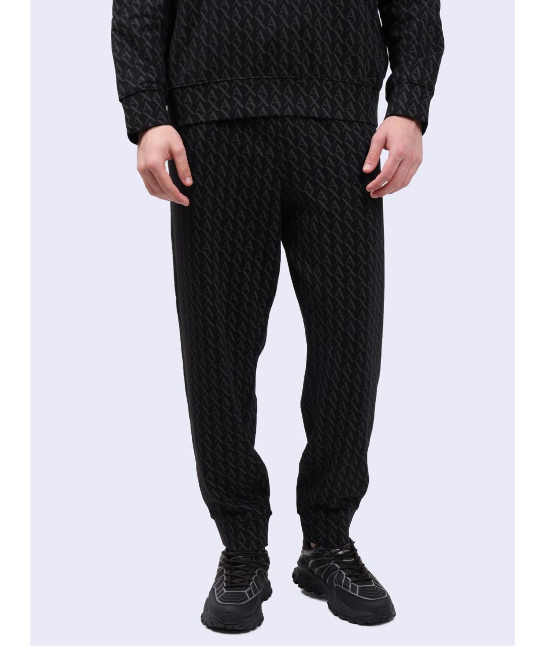 ARMANI EXCHANGE Черные хлопковые повседневные брюки, фото 6
