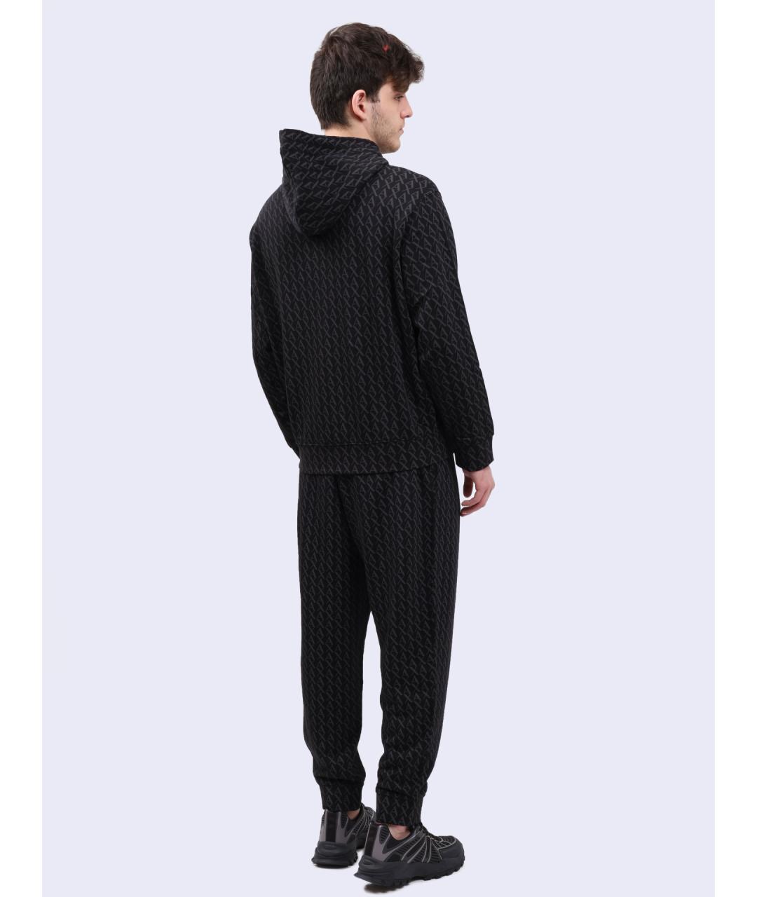 ARMANI EXCHANGE Черные хлопковые повседневные брюки, фото 5