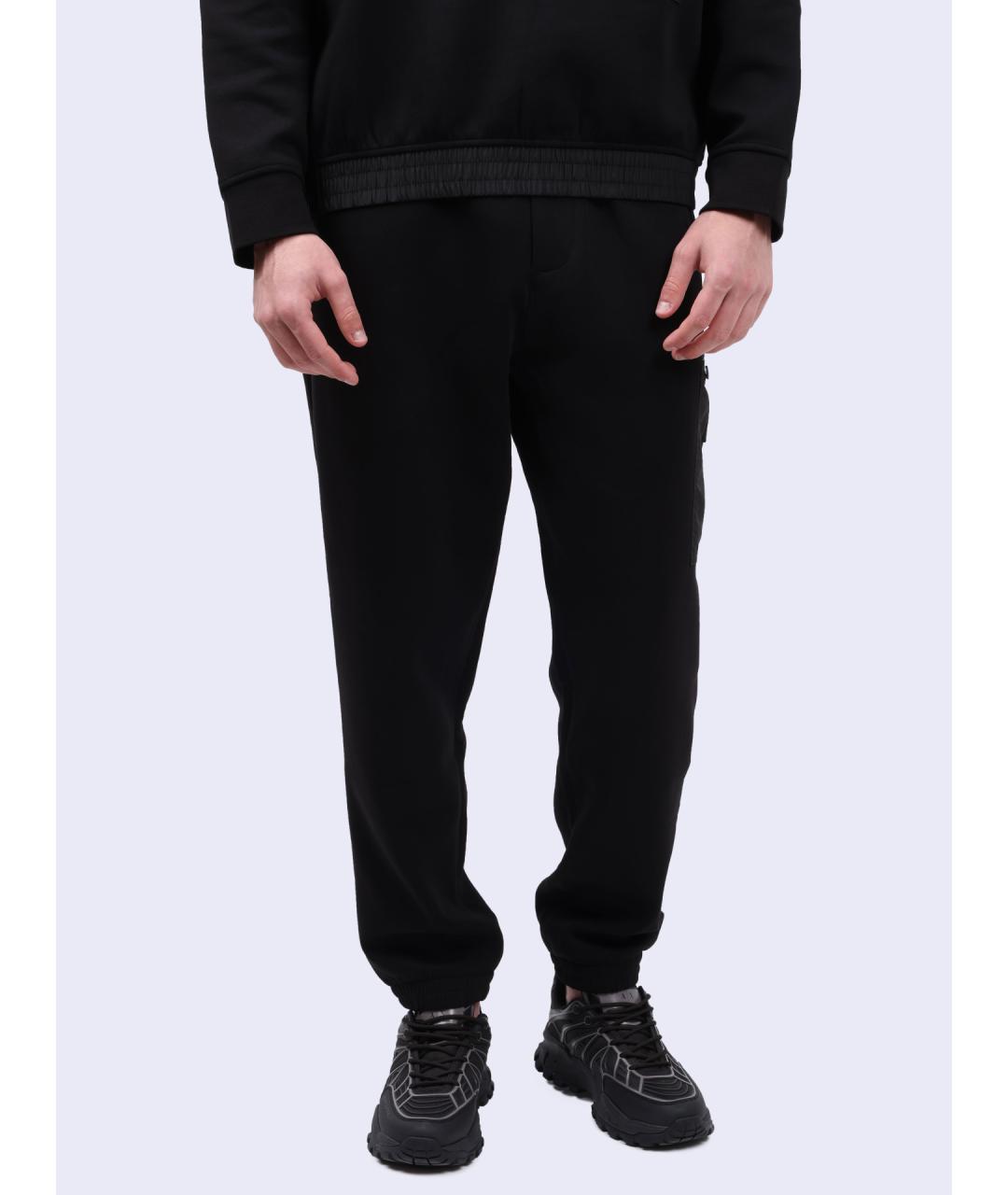 ARMANI EXCHANGE Черные хлопковые повседневные брюки, фото 6