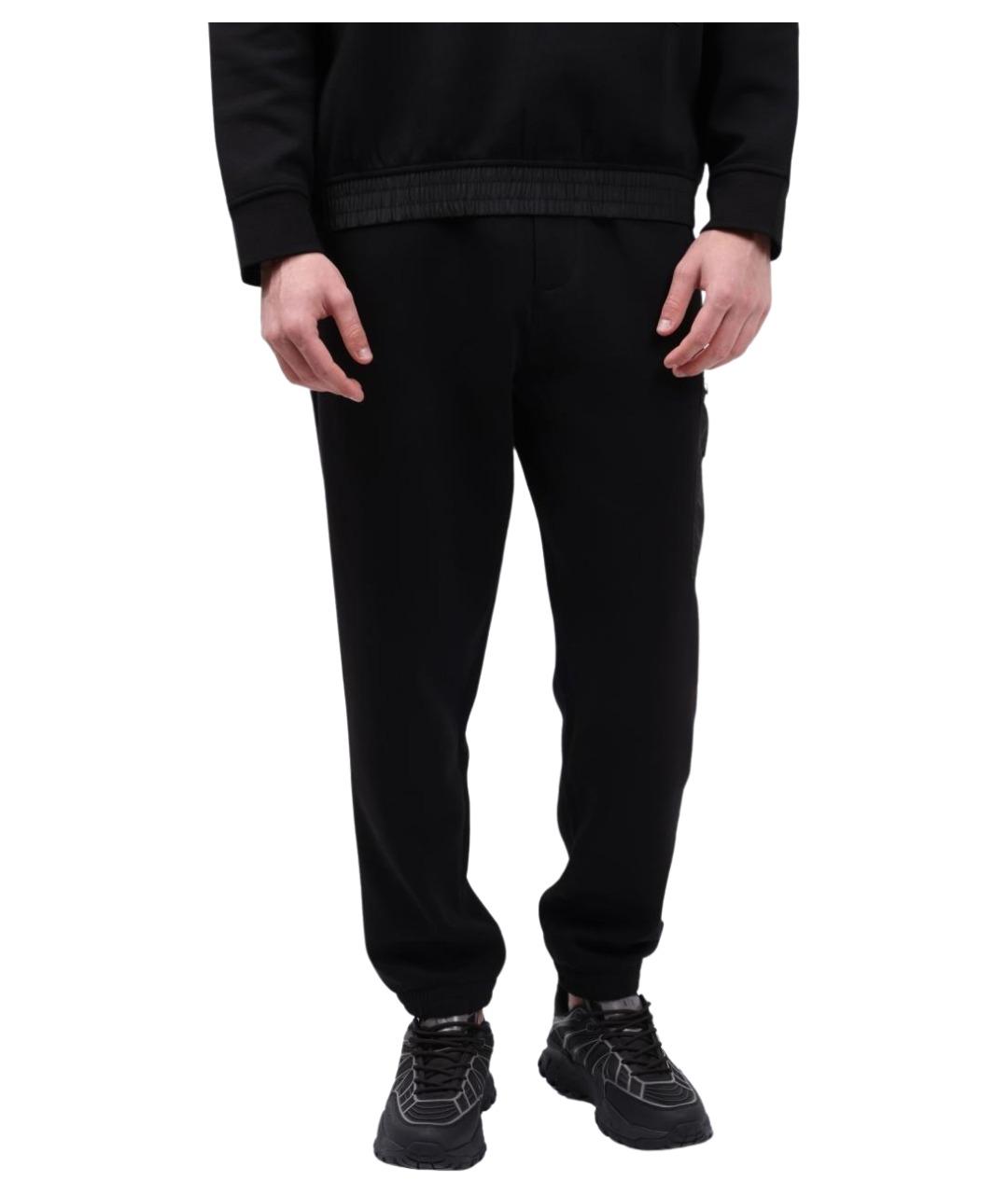 ARMANI EXCHANGE Черные хлопковые повседневные брюки, фото 1