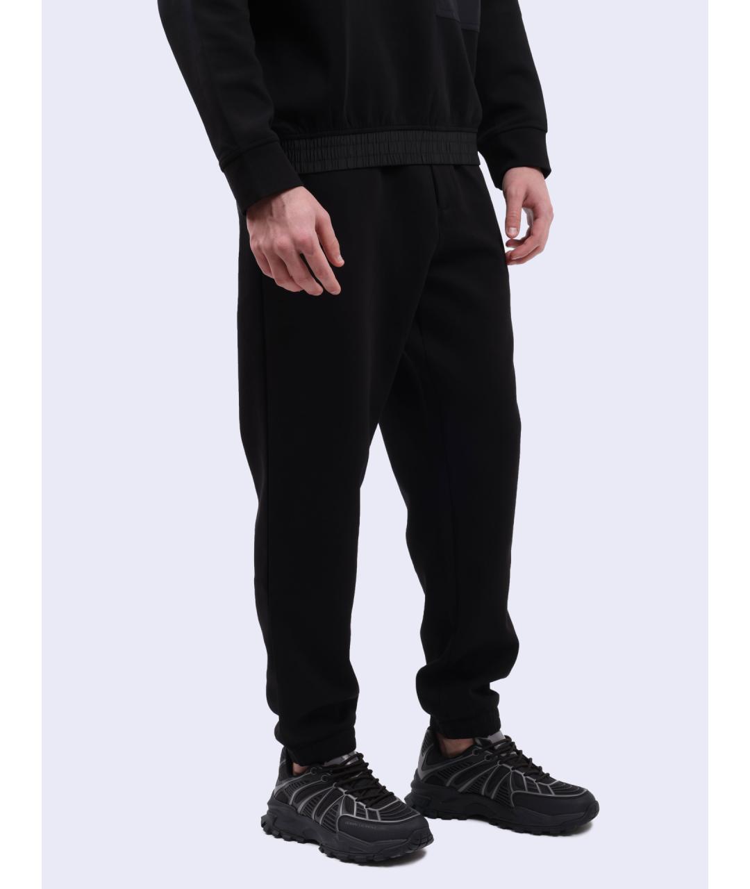ARMANI EXCHANGE Черные хлопковые повседневные брюки, фото 3