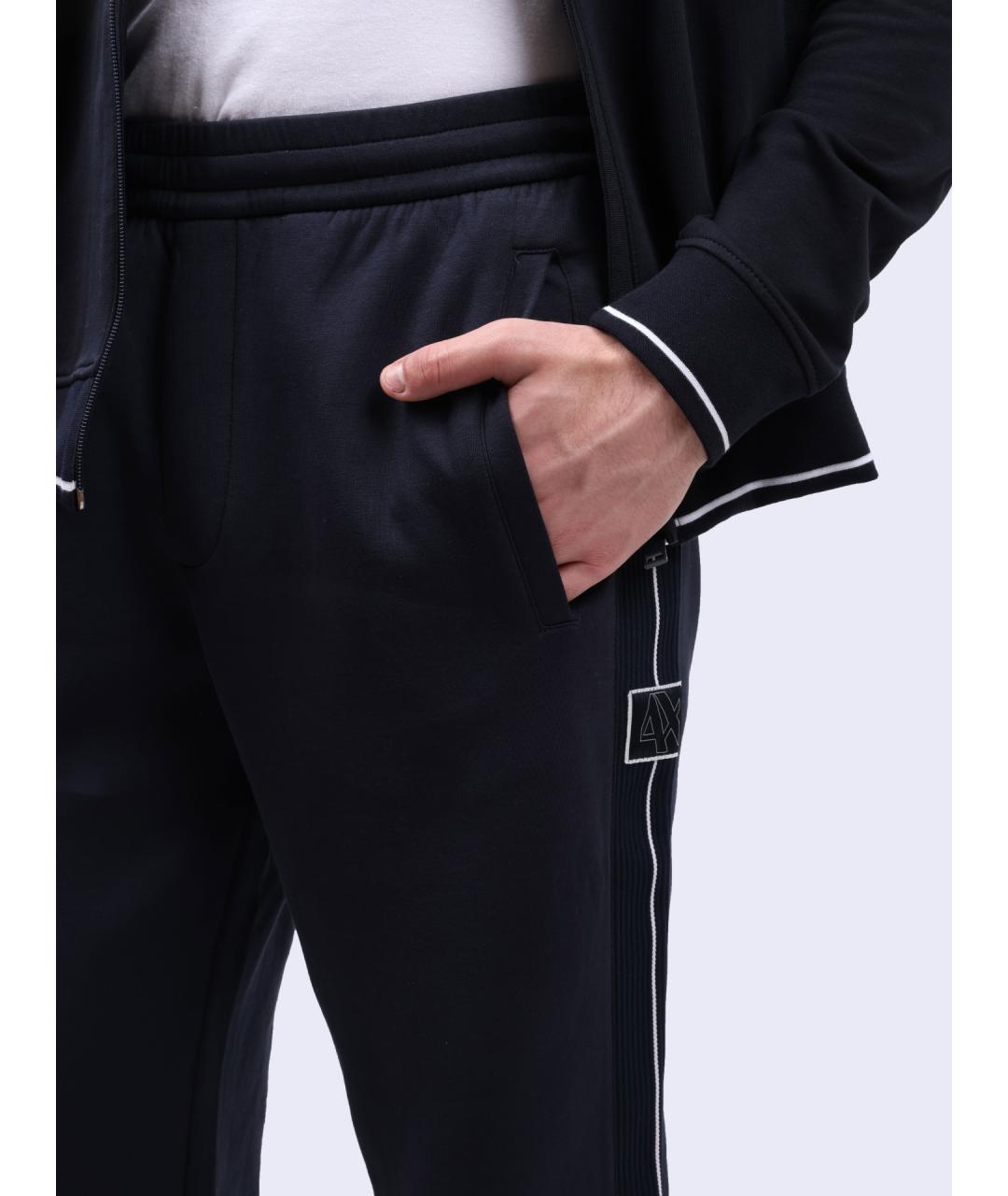 ARMANI EXCHANGE Темно-синие повседневные брюки, фото 4