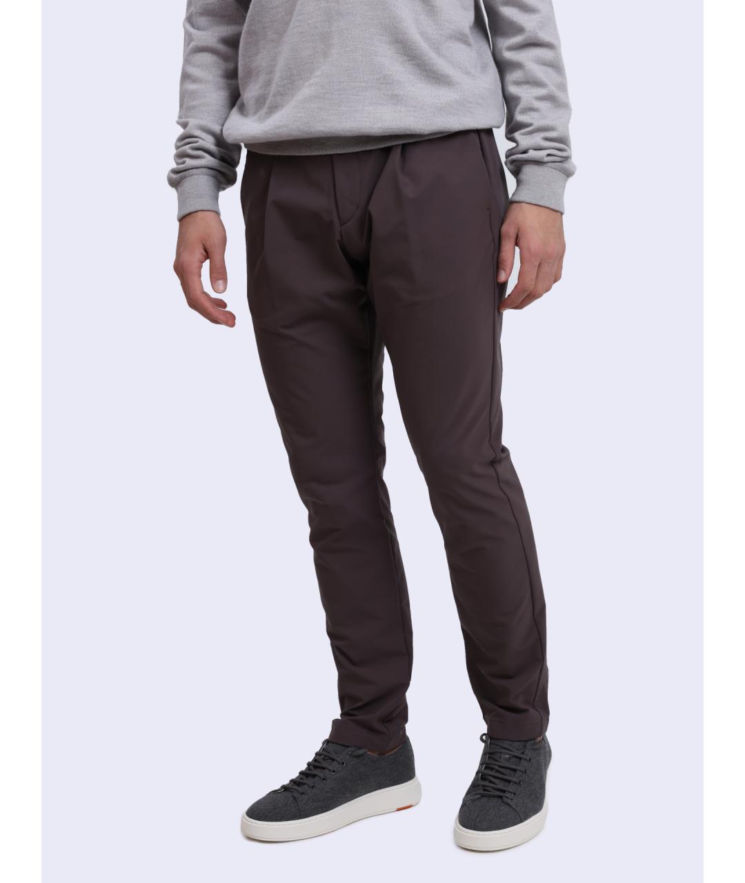 HERNO Коричневые повседневные брюки, фото 2