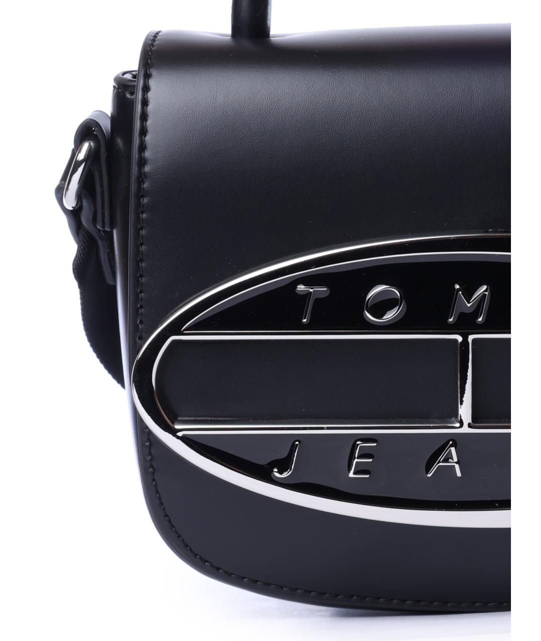 TOMMY HILFIGER Черная сумка с короткими ручками из искусственной кожи, фото 3