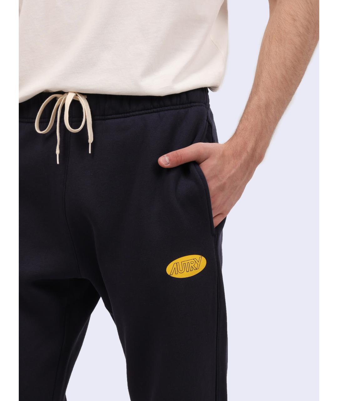 AUTRY Темно-синие хлопковые повседневные брюки, фото 4