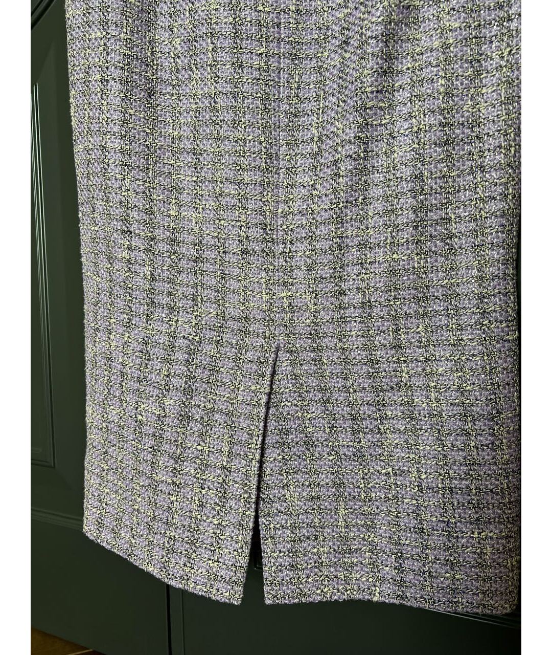 CHANEL Фиолетовый твидовый костюм с брюками, фото 5