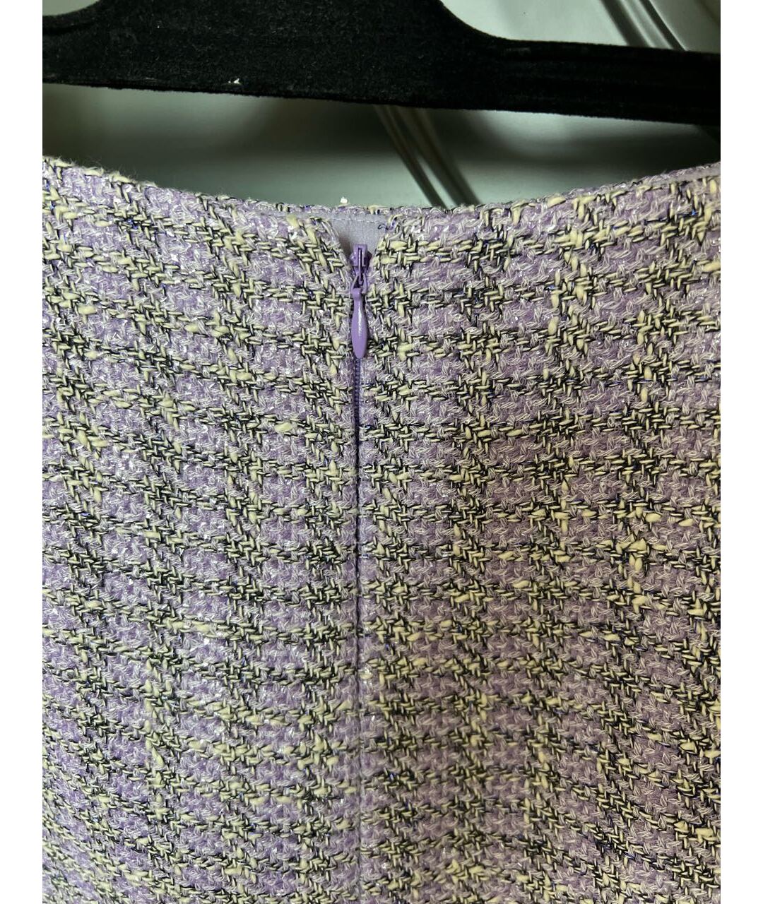 CHANEL PRE-OWNED Фиолетовый твидовый костюм с брюками, фото 6