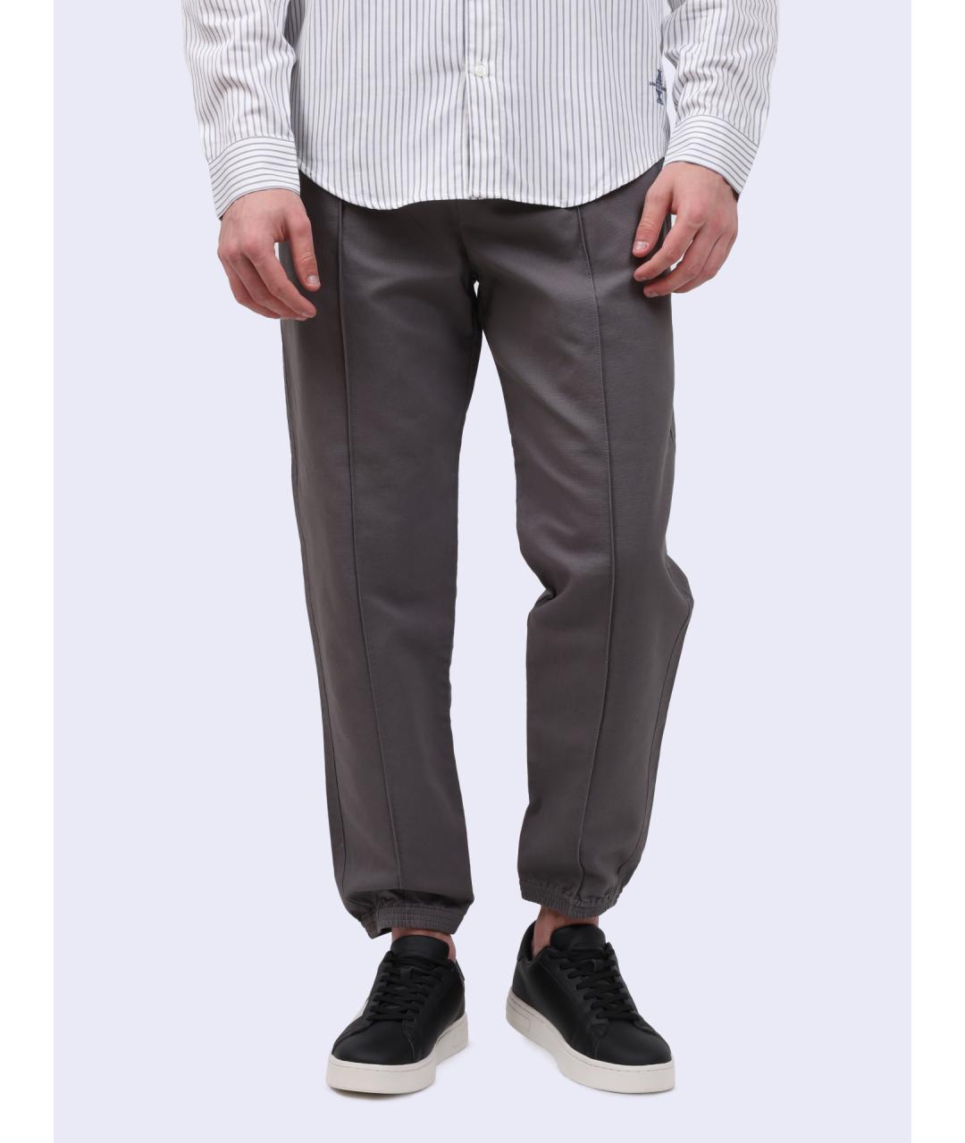 ARMANI EXCHANGE Серые хлопковые повседневные брюки, фото 6