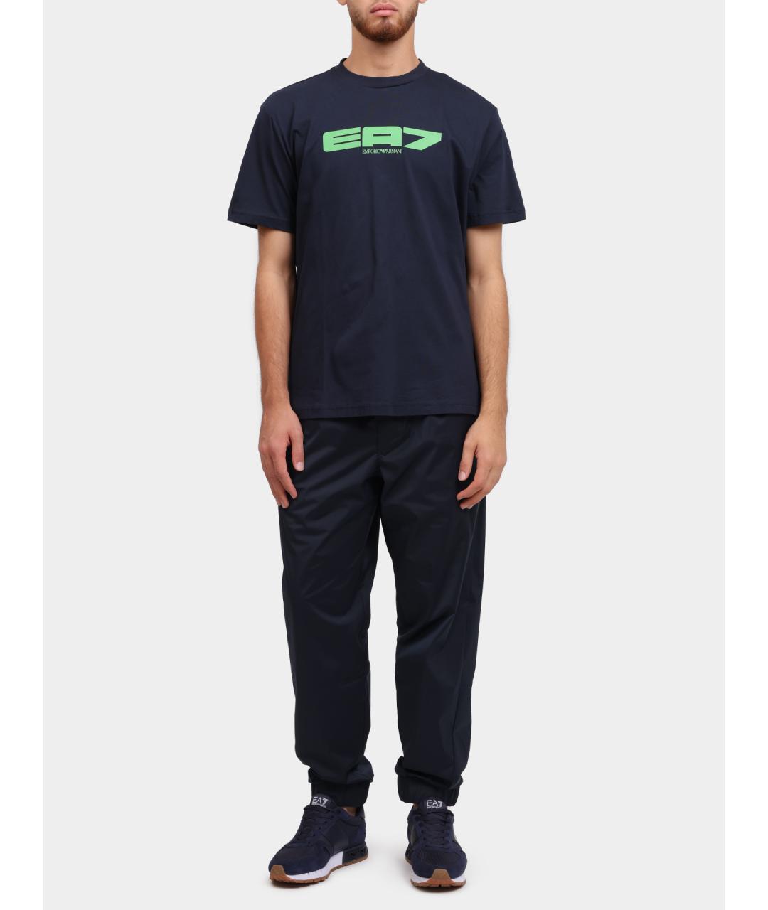 EA7 Синие повседневные брюки, фото 2