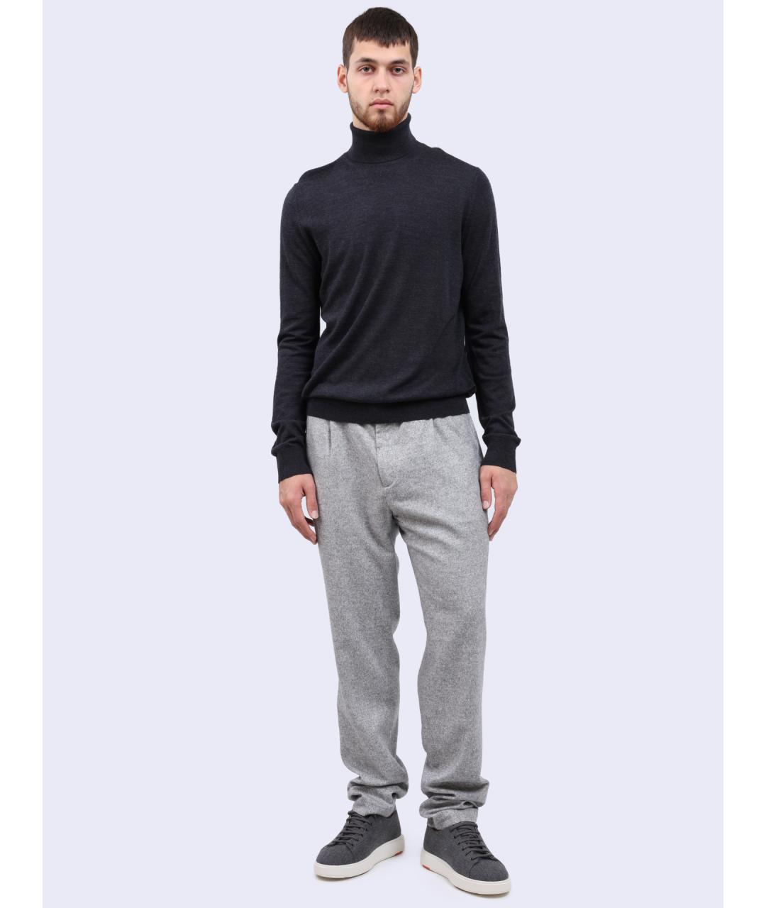 PESERICO Серые повседневные брюки, фото 2