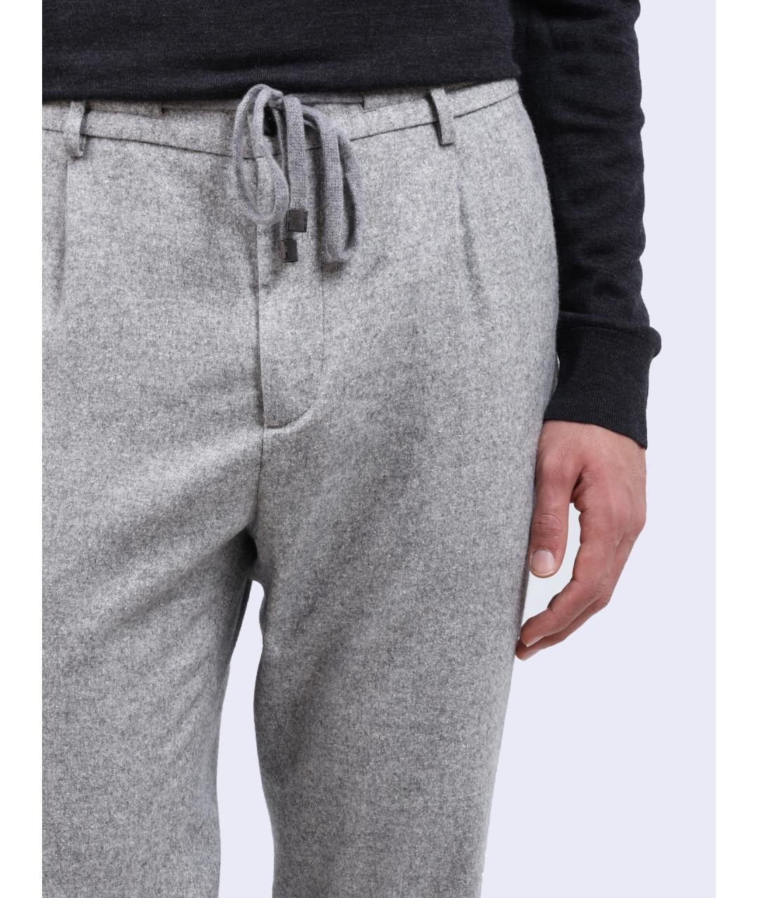 PESERICO Серые повседневные брюки, фото 4