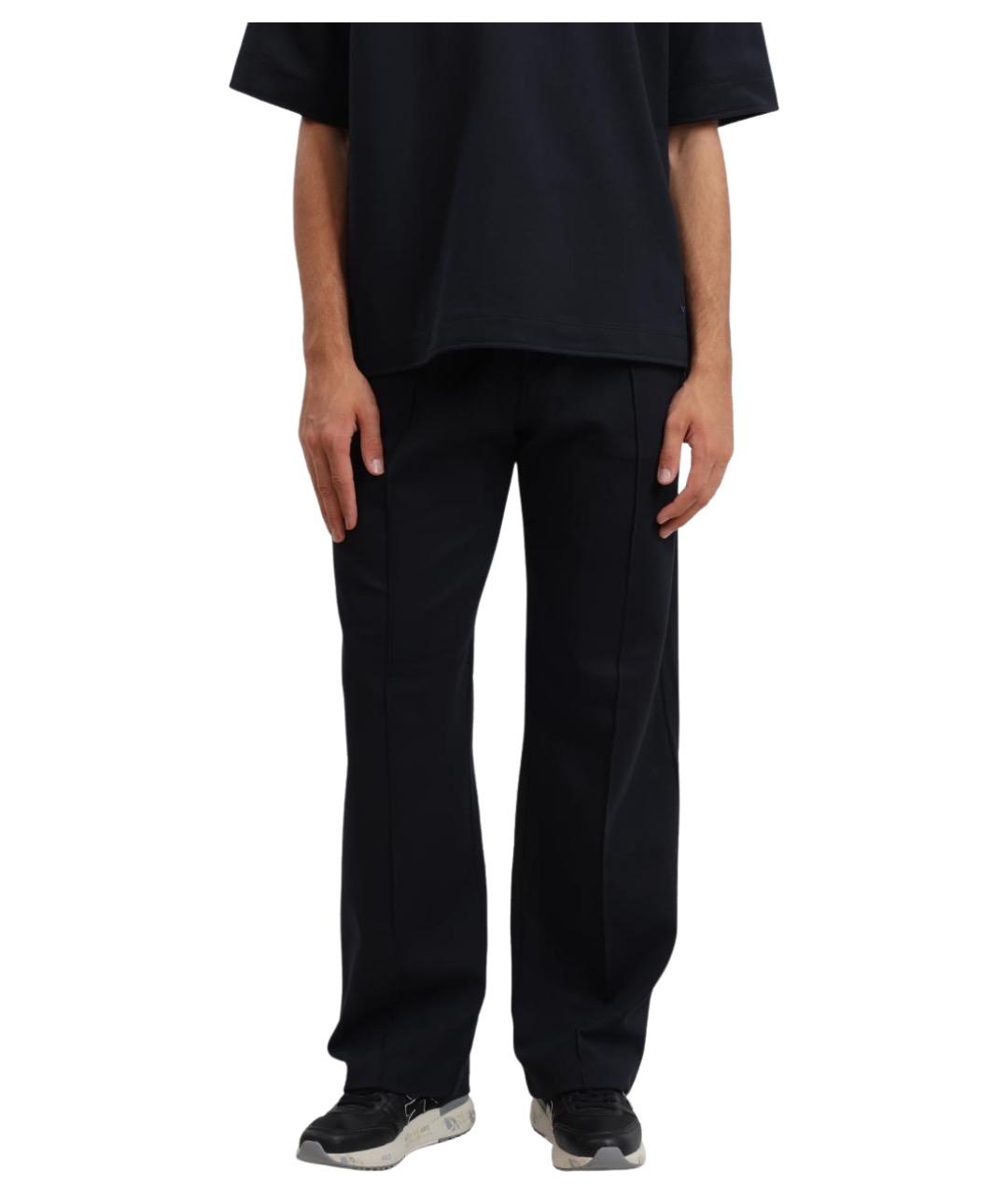 EMPORIO ARMANI Темно-синие повседневные брюки, фото 1