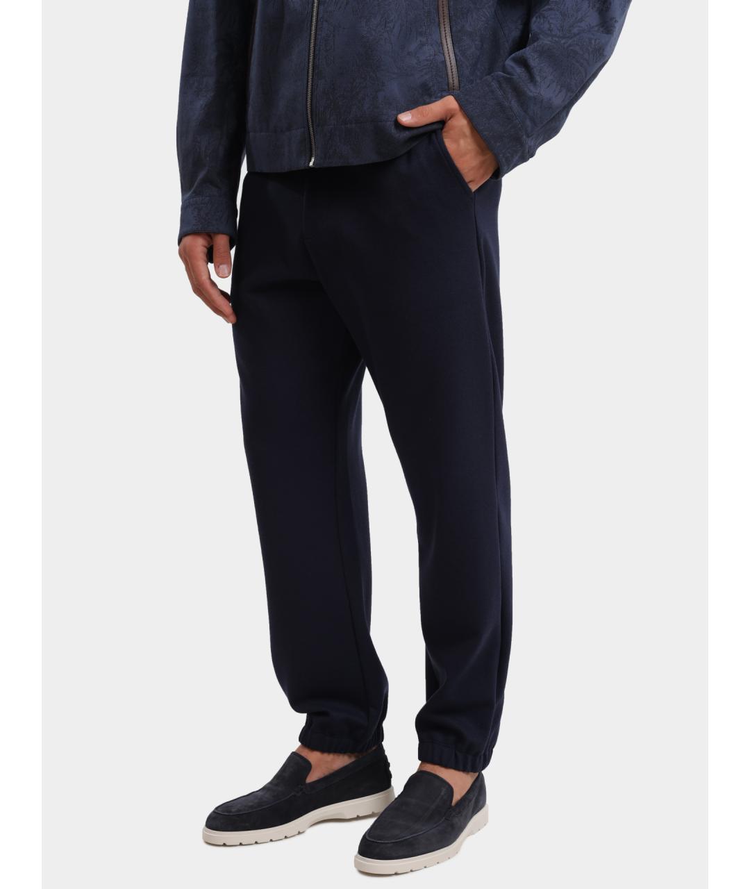 ETRO Темно-синие повседневные брюки, фото 3