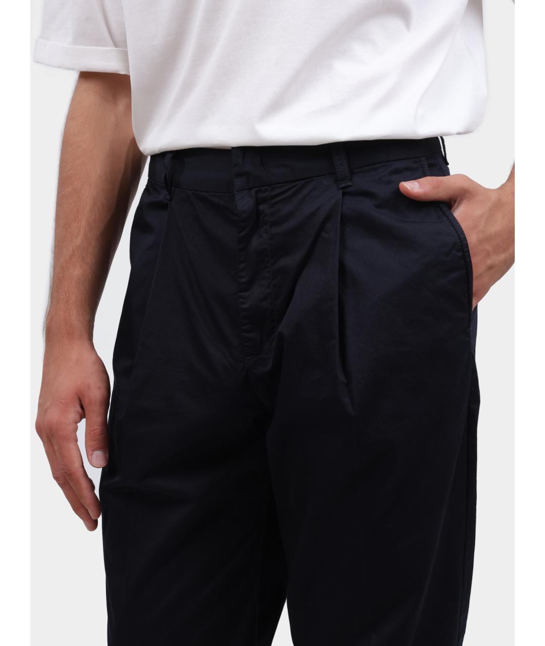 ARMANI EXCHANGE Темно-синие хлопковые повседневные брюки, фото 4
