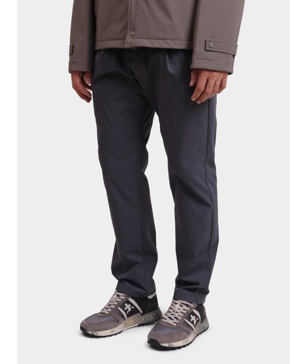 HERNO Серые повседневные брюки, фото 3