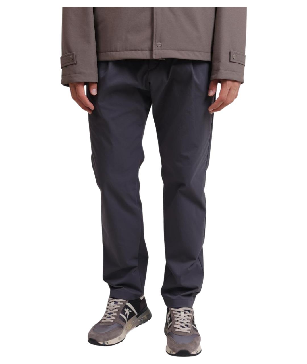 HERNO Серые повседневные брюки, фото 1