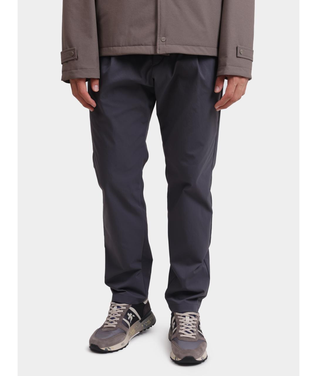 HERNO Серые повседневные брюки, фото 6
