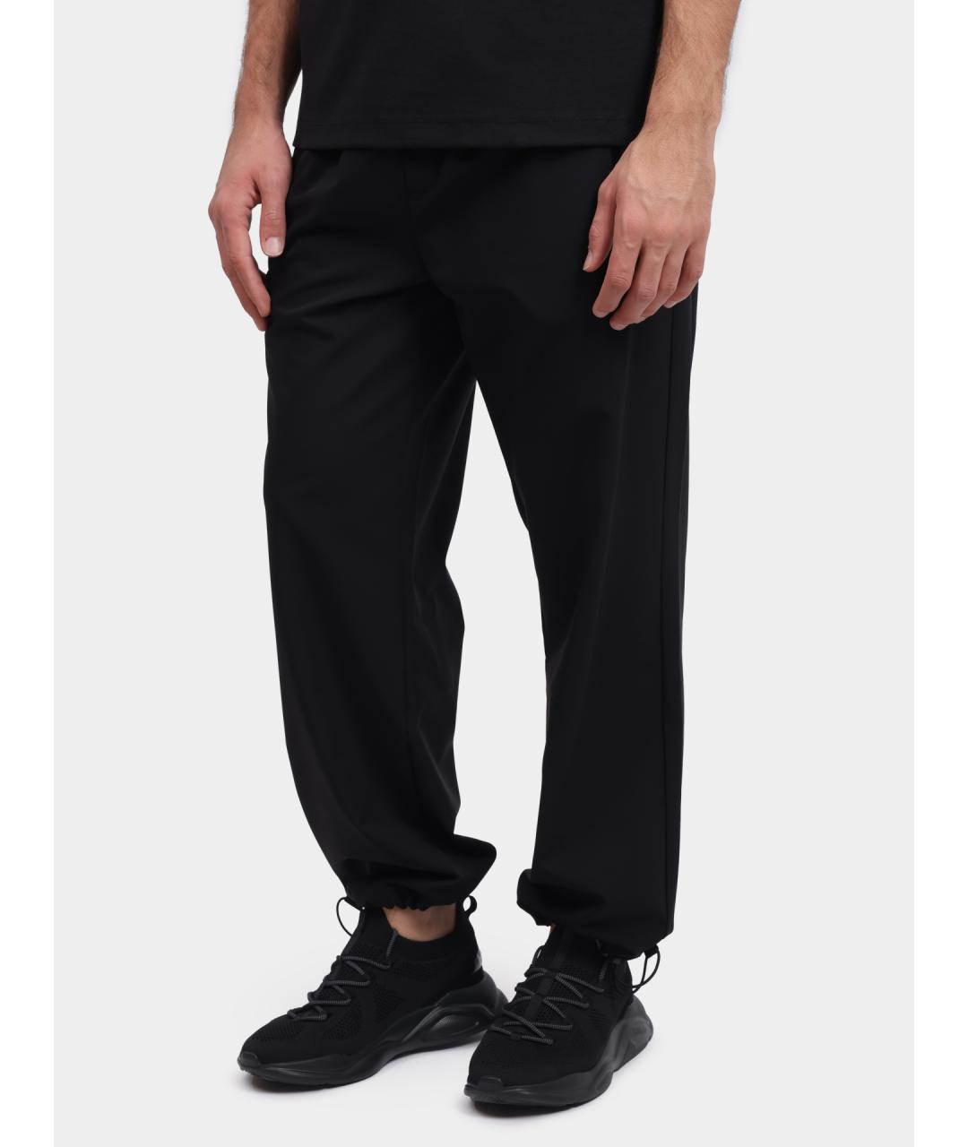 HUGO Черные полиамидовые повседневные брюки, фото 3
