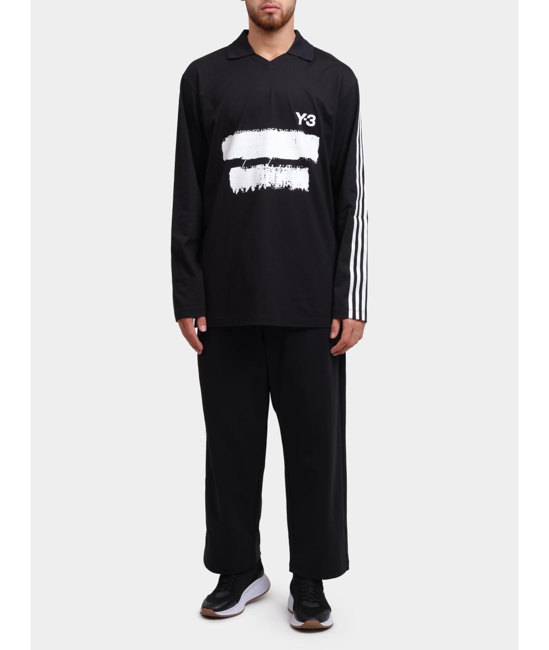 Y-3 Черные полиамидовые повседневные брюки, фото 2