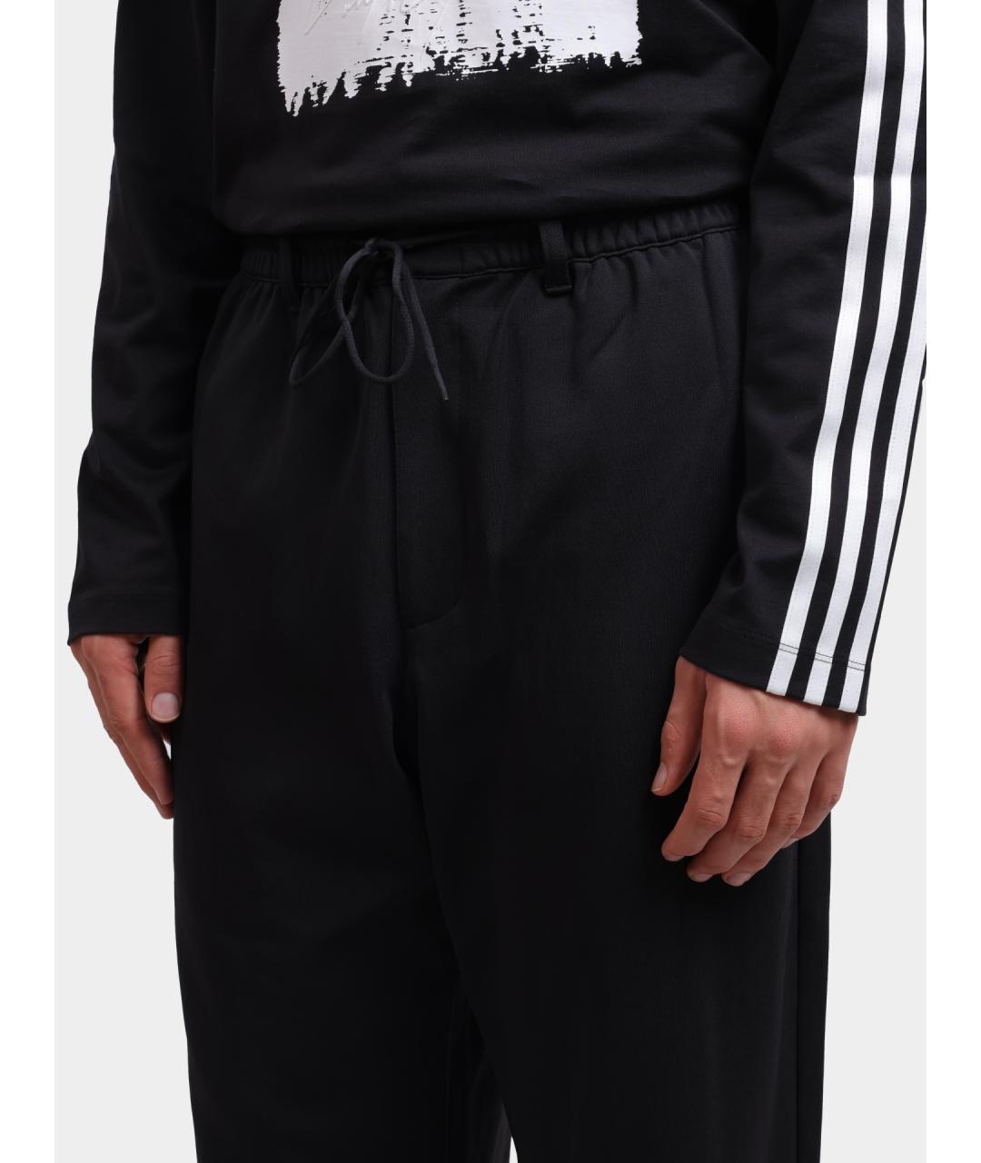 Y-3 Черные полиамидовые повседневные брюки, фото 4