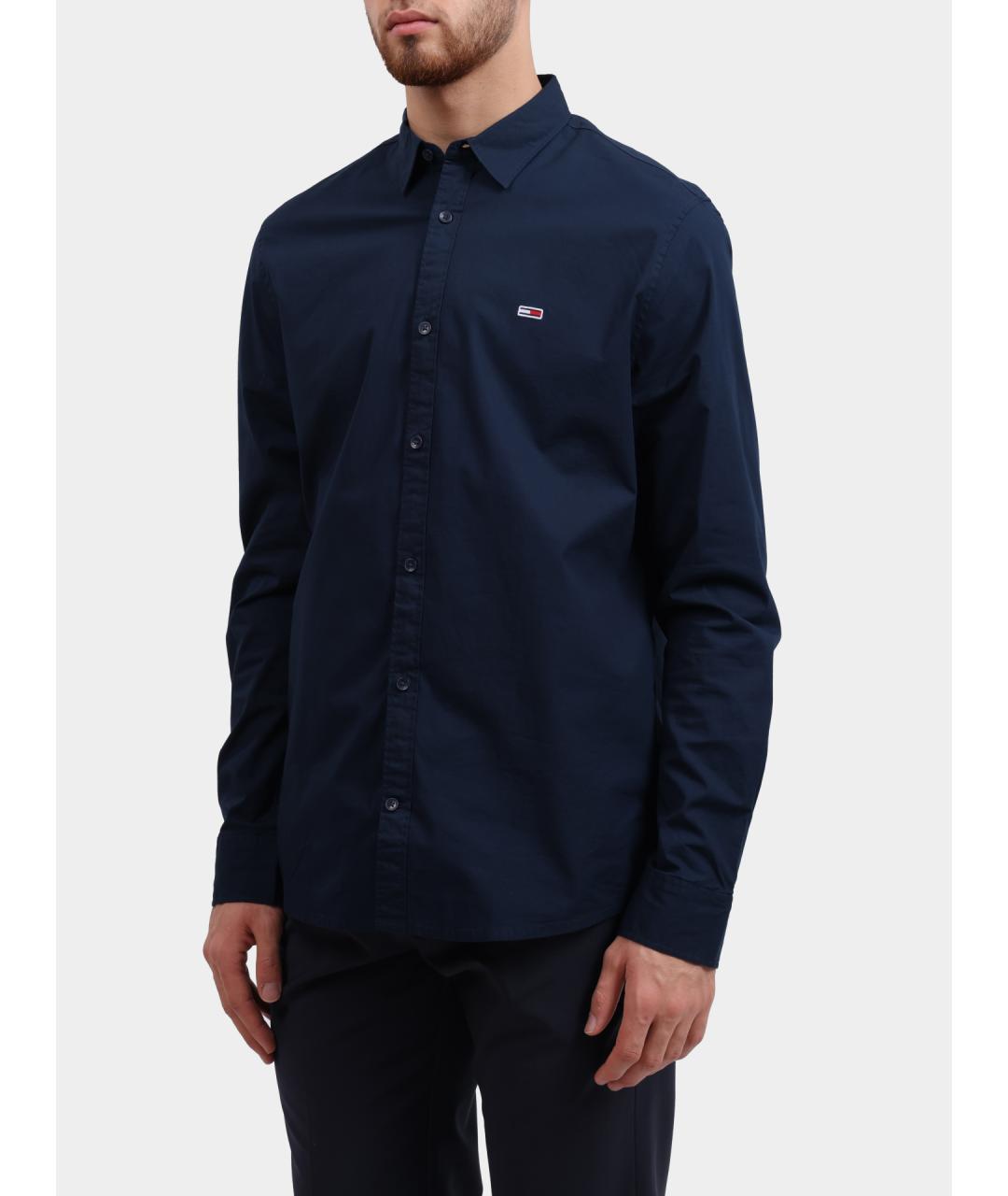 TOMMY HILFIGER Синяя хлопковая кэжуал рубашка, фото 3