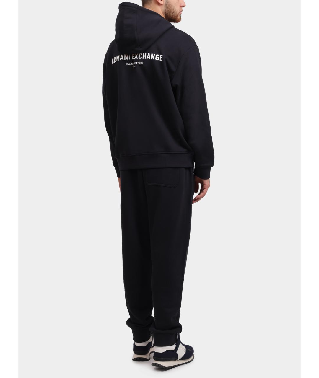 ARMANI EXCHANGE Темно-синие хлопковые повседневные брюки, фото 5