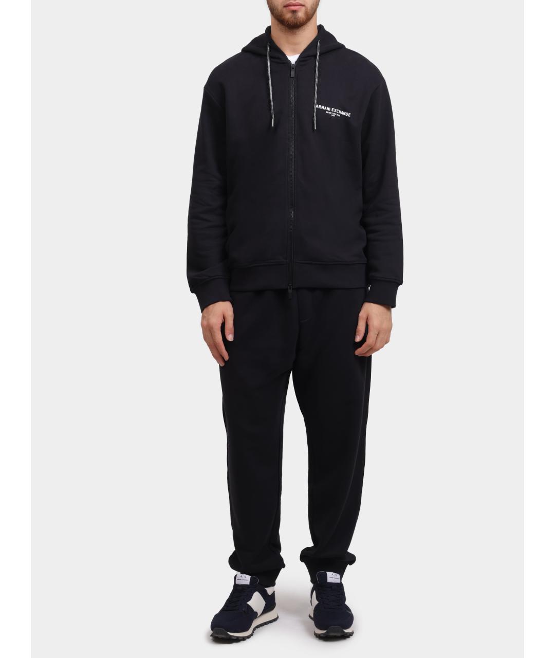 ARMANI EXCHANGE Темно-синие хлопковые повседневные брюки, фото 2