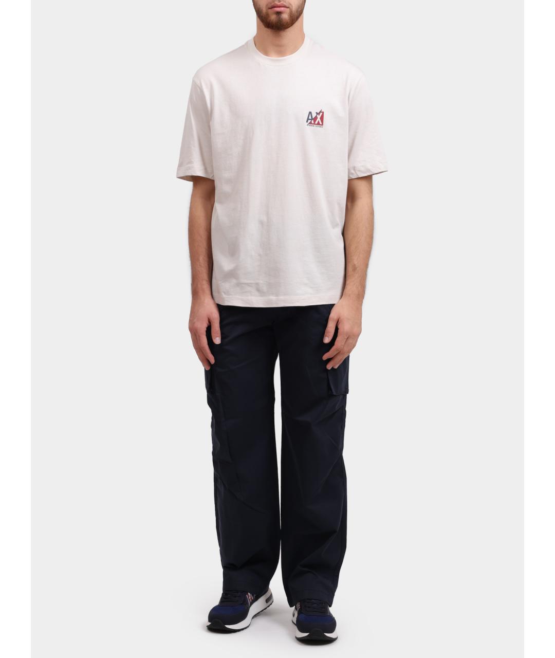 ARMANI EXCHANGE Синие хлопковые повседневные брюки, фото 2