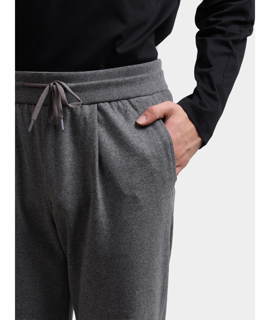HERNO Серые повседневные брюки, фото 4