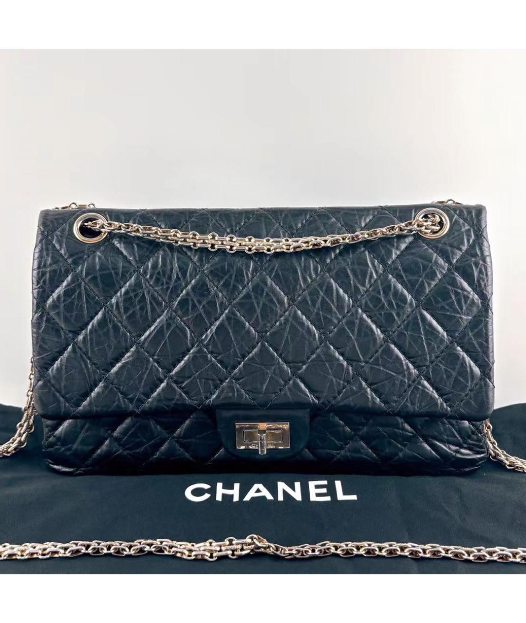 CHANEL Черная кожаная сумка через плечо, фото 8