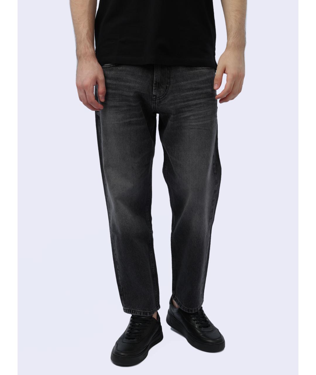 HUGO Серые хлопковые прямые джинсы, фото 8