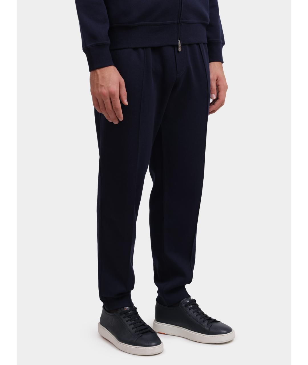 BRUNELLO CUCINELLI Синие повседневные брюки, фото 3