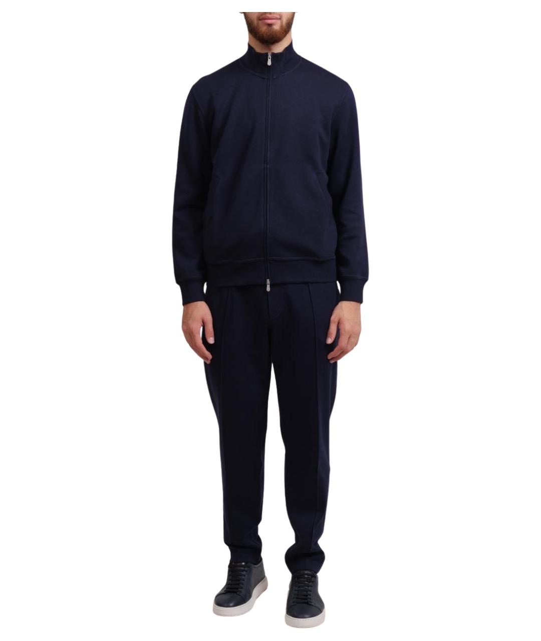 BRUNELLO CUCINELLI Синие повседневные брюки, фото 1