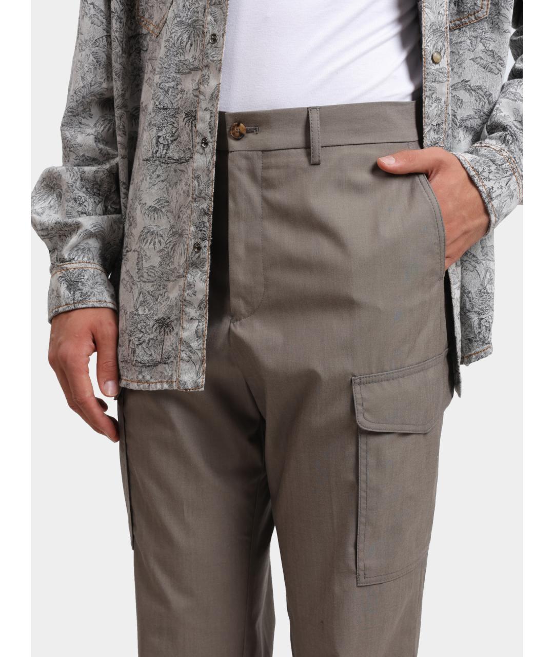 ETRO Бежевые хлопковые повседневные брюки, фото 4