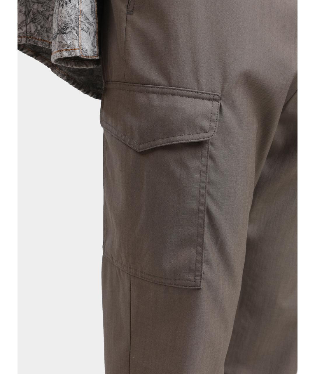 ETRO Бежевые хлопковые повседневные брюки, фото 5