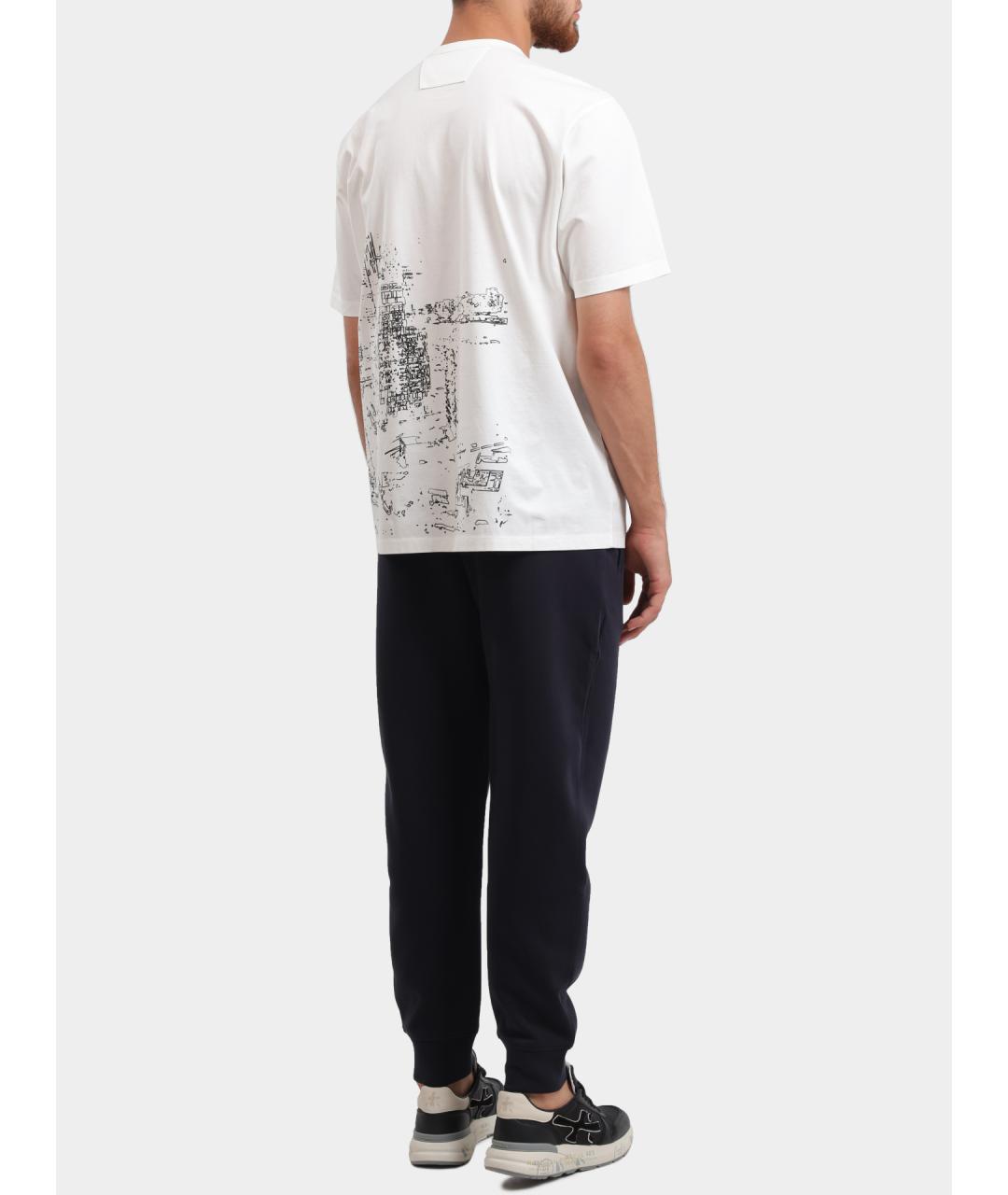 EMPORIO ARMANI Темно-синие хлопковые повседневные брюки, фото 5