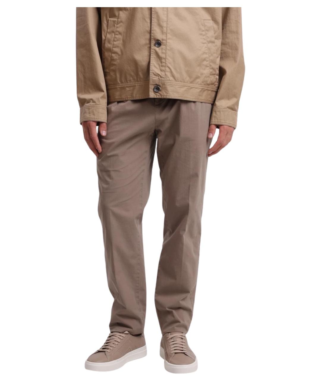 PESERICO Бежевые повседневные брюки, фото 1