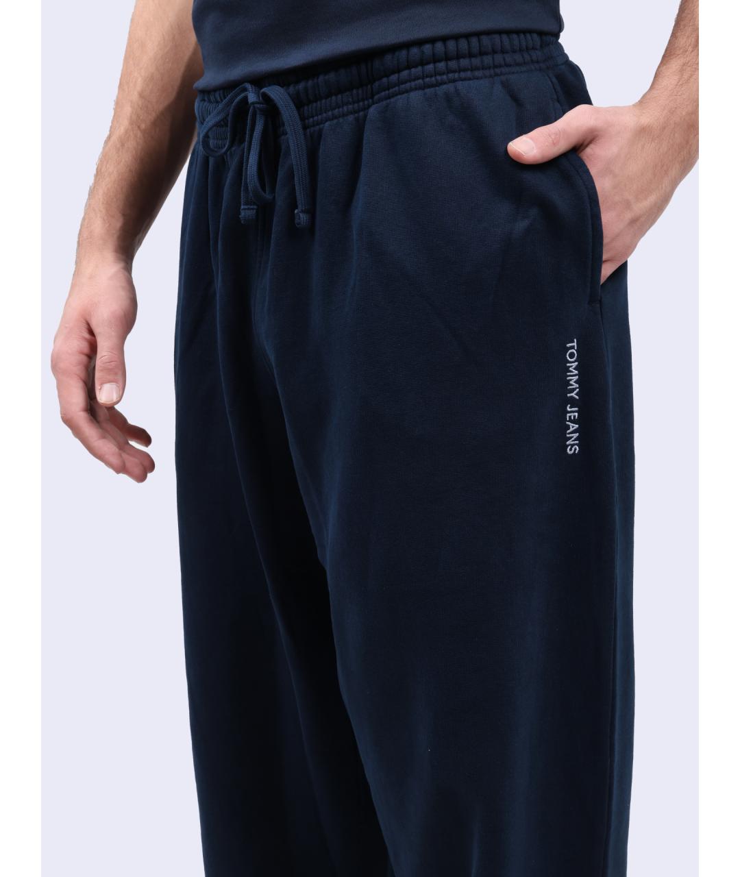 TOMMY HILFIGER Темно-синие хлопковые повседневные брюки, фото 4