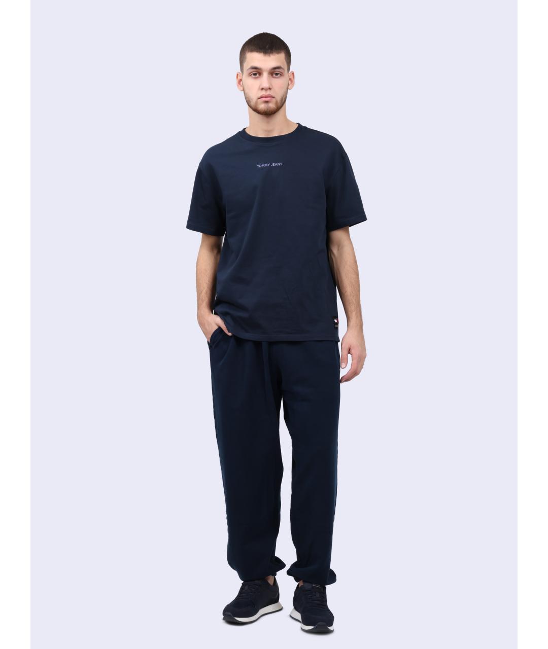 TOMMY HILFIGER Темно-синие хлопковые повседневные брюки, фото 2