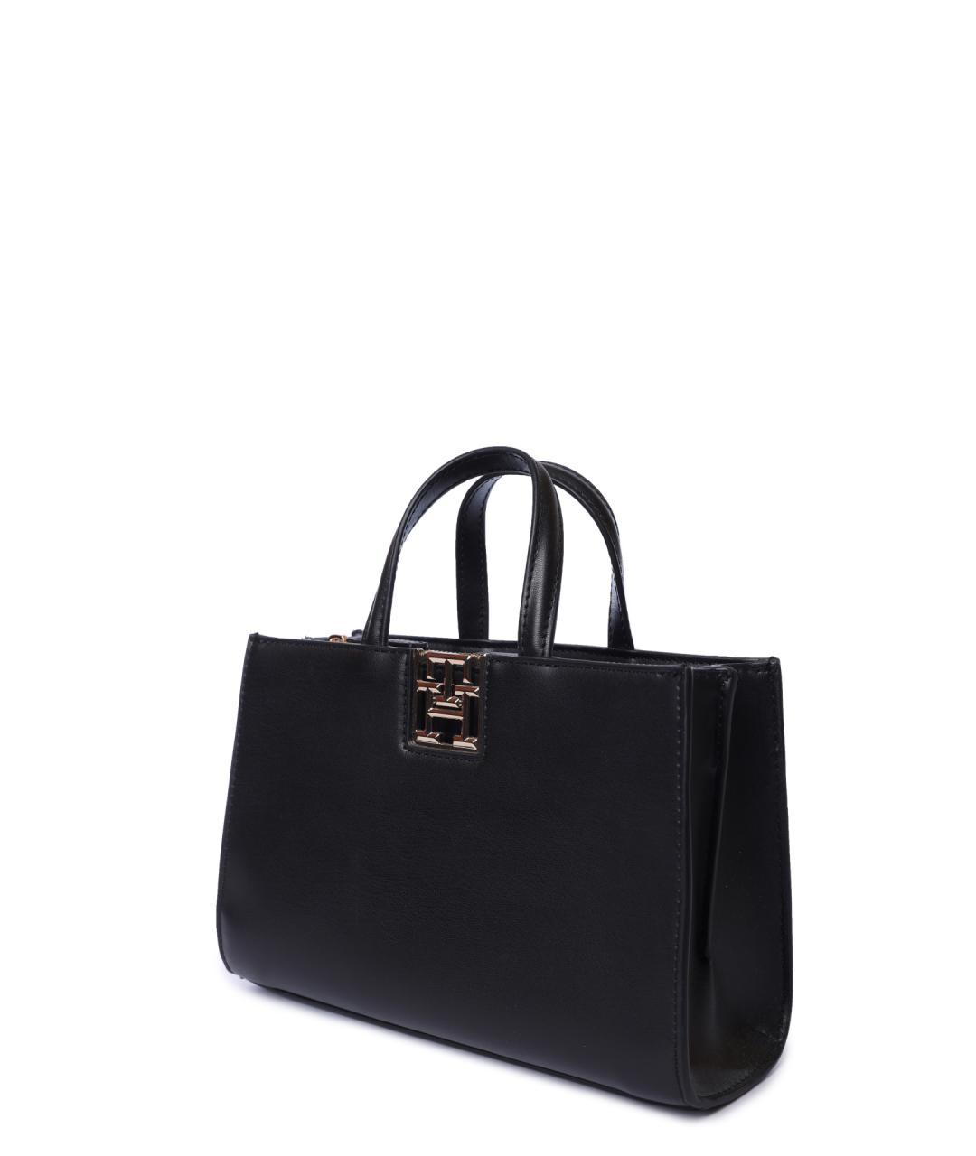TOMMY HILFIGER Черная сумка тоут из искусственной кожи, фото 2
