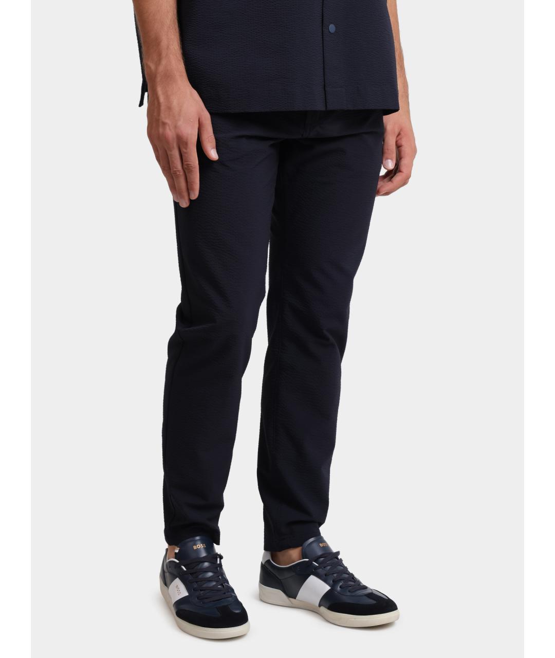 HUGO BOSS Темно-синие повседневные брюки, фото 3