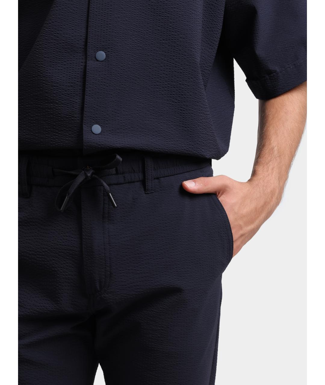 HUGO BOSS Темно-синие повседневные брюки, фото 4