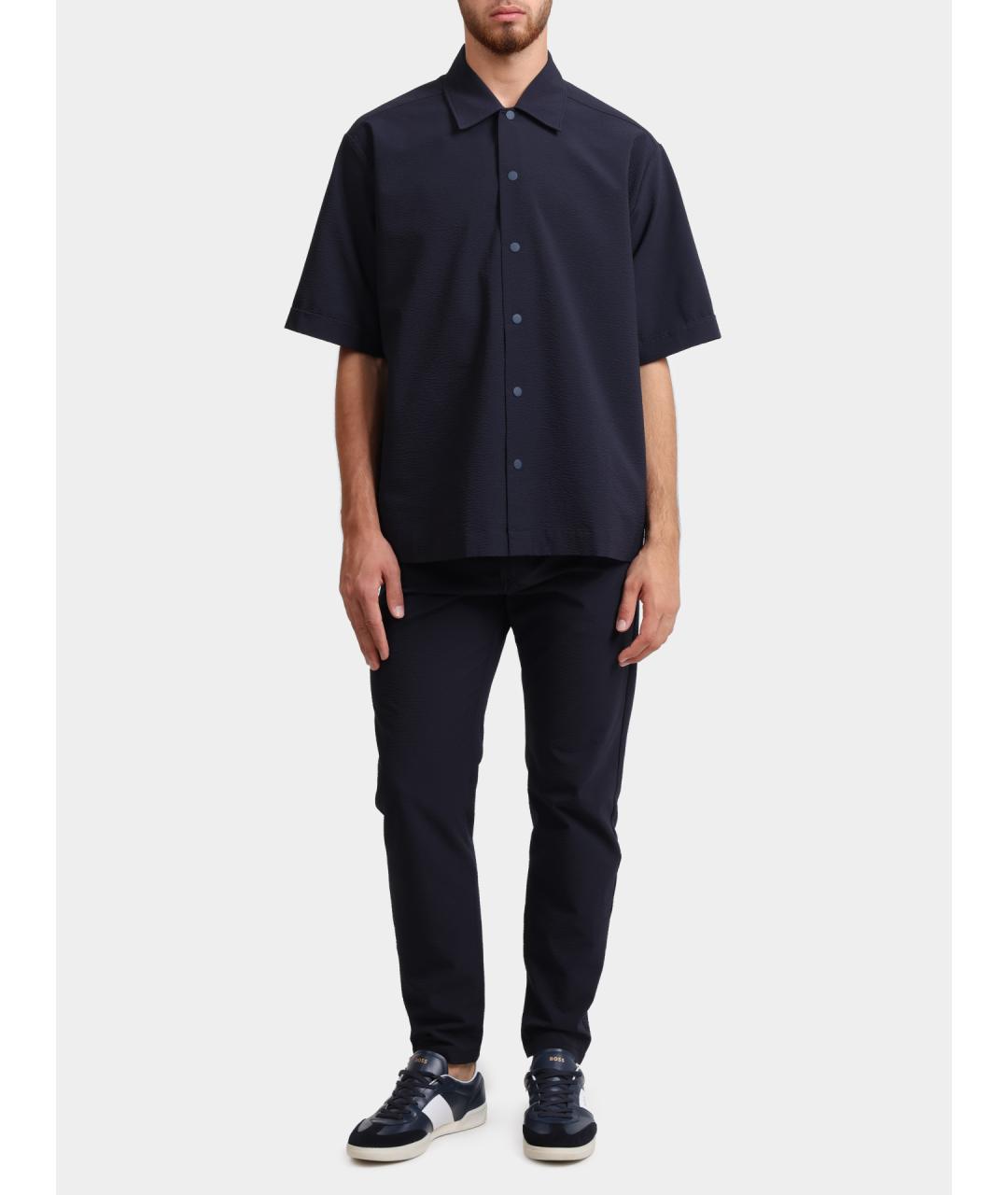 HUGO BOSS Темно-синие повседневные брюки, фото 2