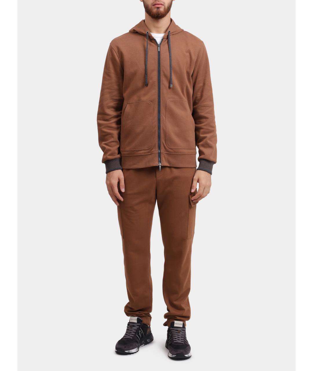 PESERICO Коричневые повседневные брюки, фото 2