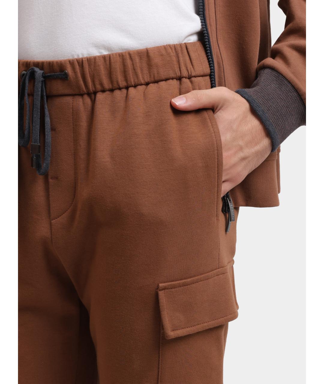 PESERICO Коричневые повседневные брюки, фото 4
