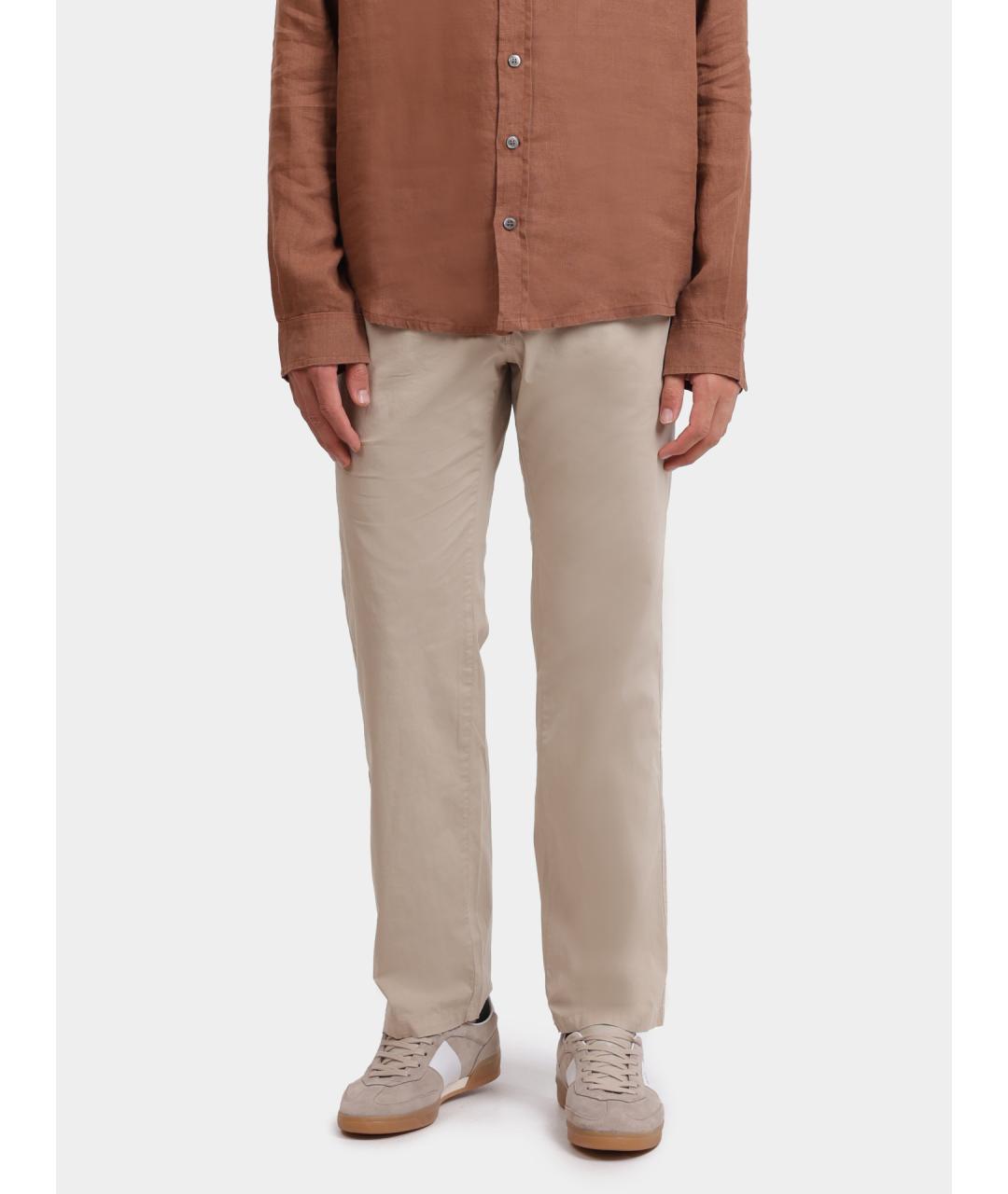 St. Barth Бежевые хлопковые повседневные брюки, фото 2