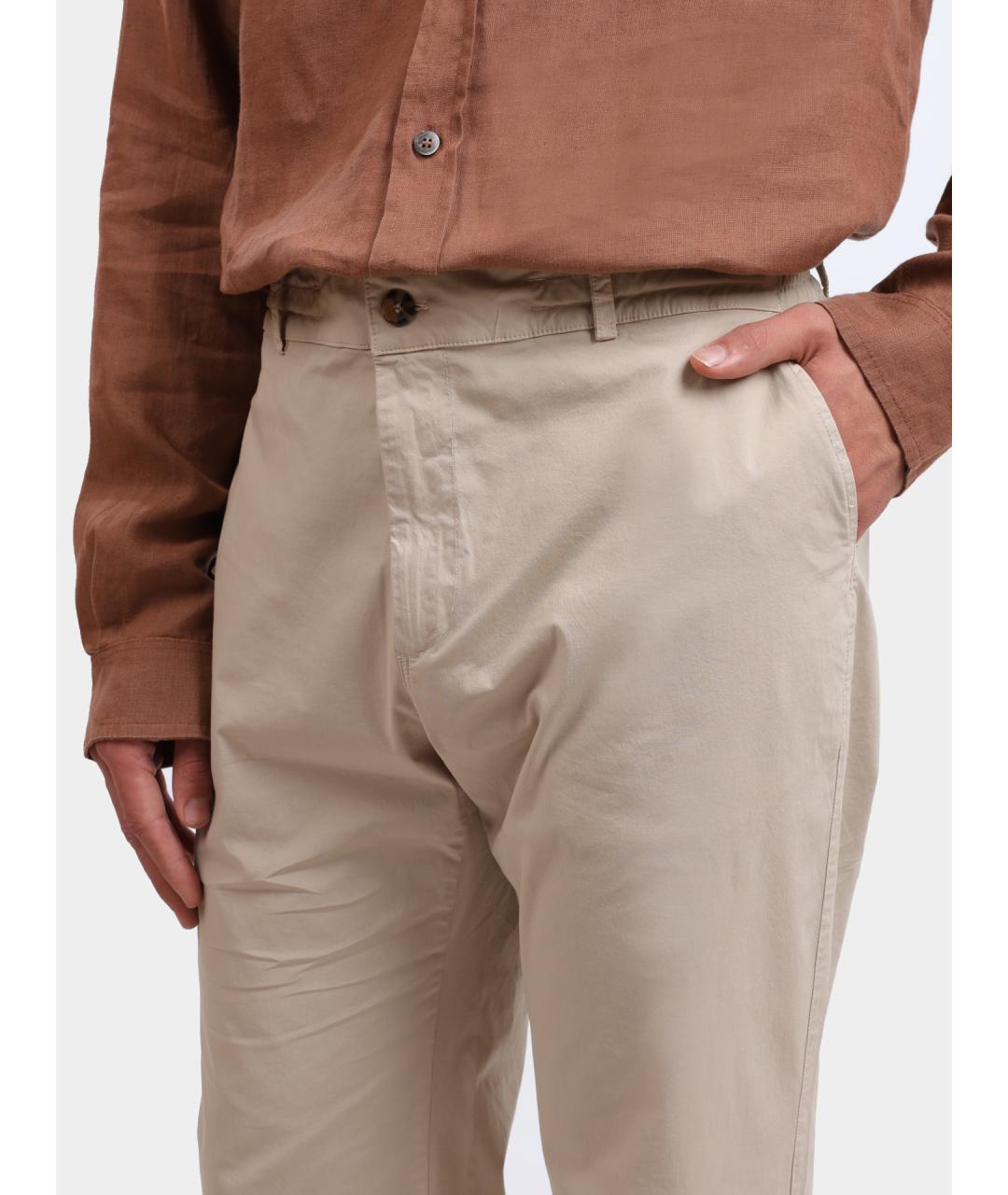 St. Barth Бежевые хлопковые повседневные брюки, фото 4