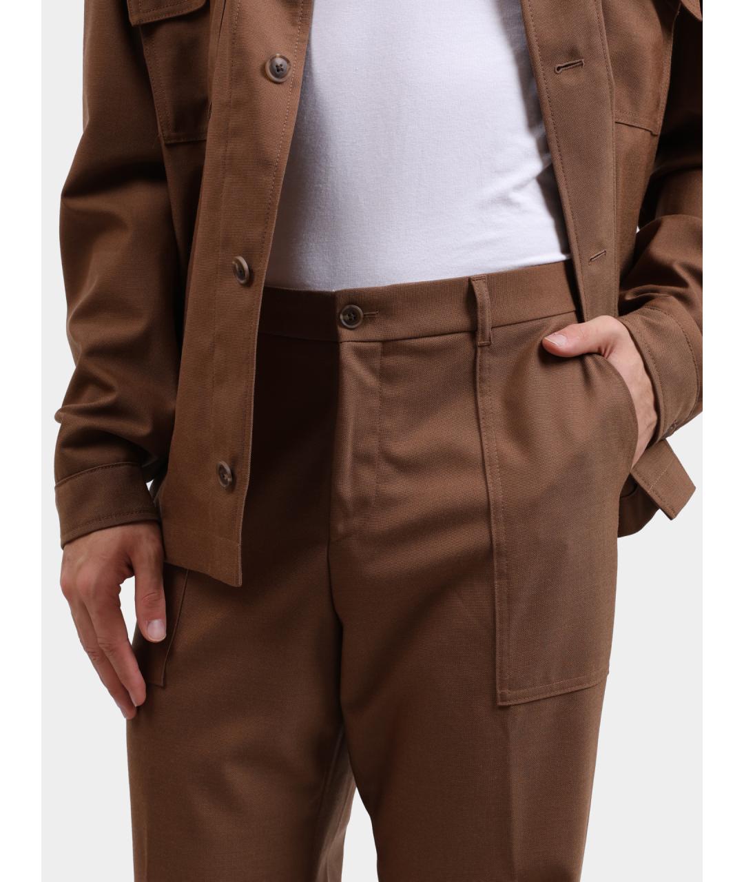 HUGO BOSS Коричневые повседневные брюки, фото 4