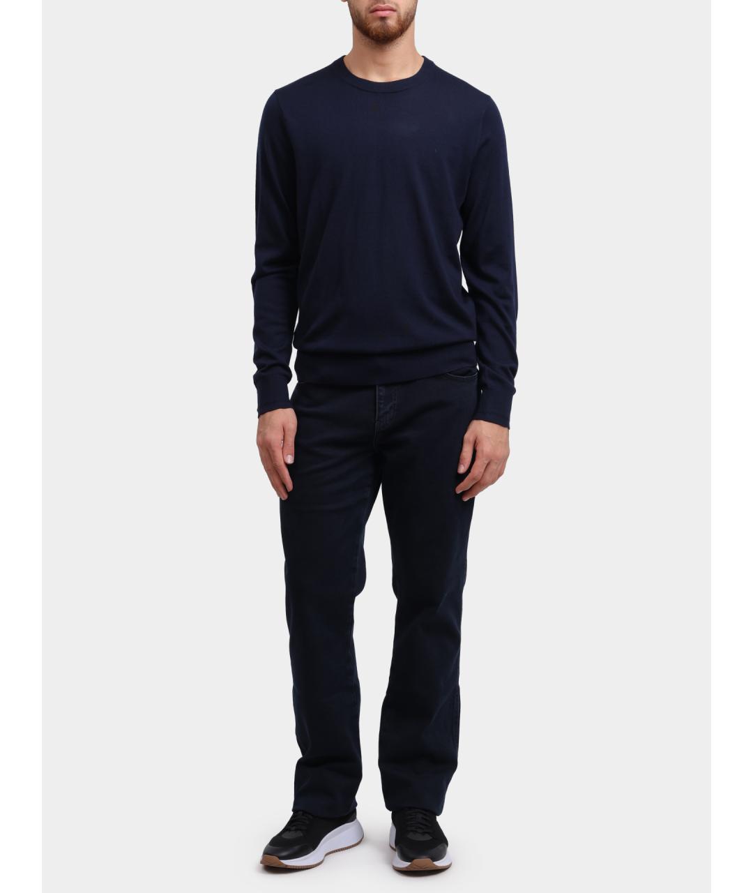 TOMMY HILFIGER Синий шерстяной джемпер / свитер, фото 2